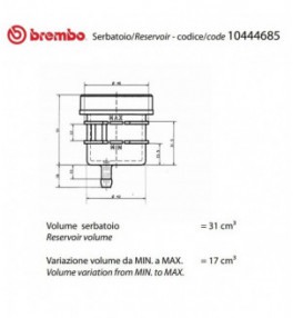 Depósito de líquido de frenos Brembo 30cc