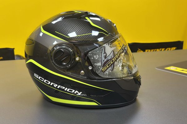 Casco Scorpion Exo-490 Vision Negro / Verde