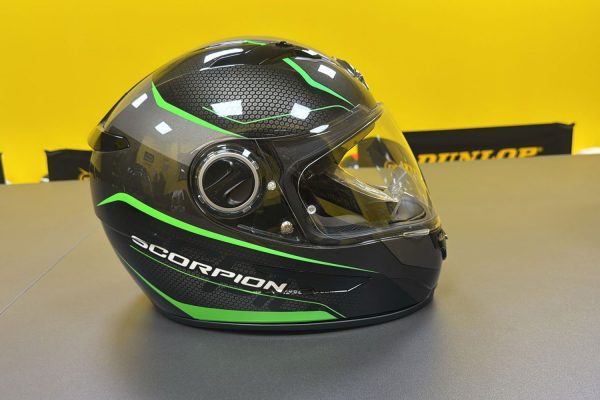 Casco Scorpion Exo-490 Vision Negro / Verde