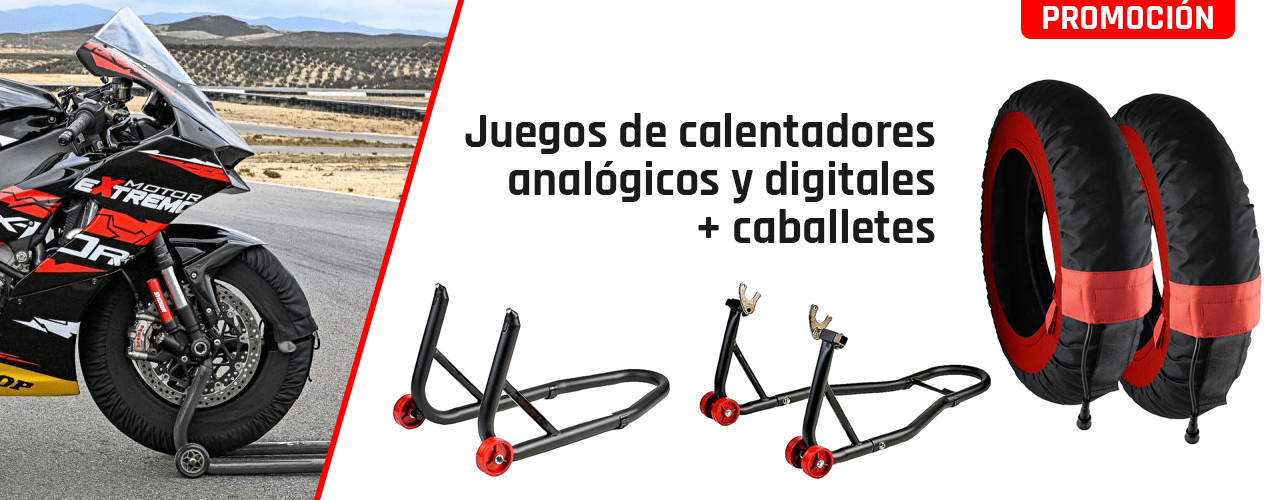 Promoción juego de calentadores y caballetes