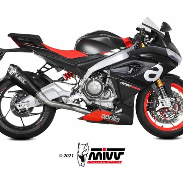 Sistema completo MIVV Delta Race Carbono para Aprilia RS 660 2020-2024