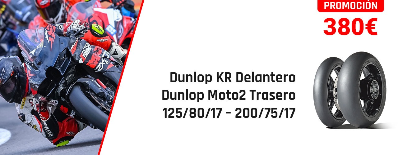 Promoción Neumáticos Dunlop KR y Dunlop Moto2 125/80/17-200/75/17